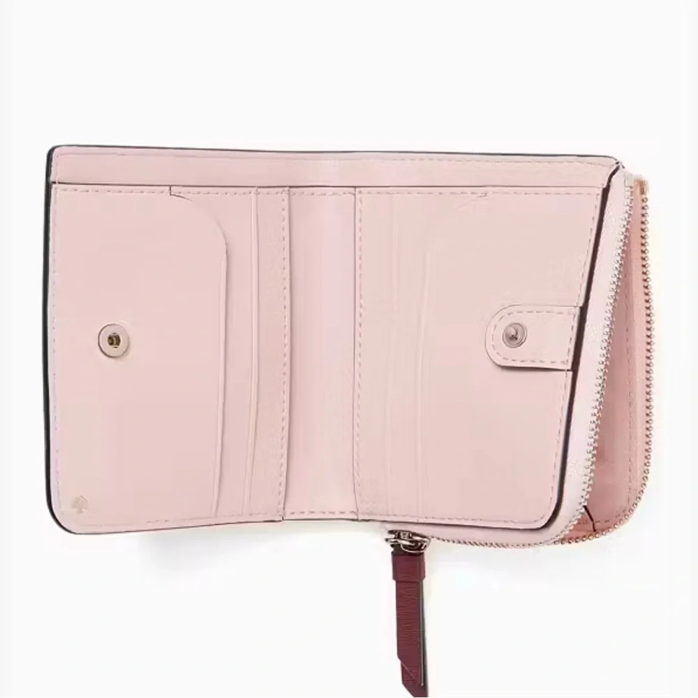 Kate Spade novelty floral pup small L zip wallet